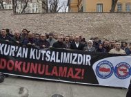 <strong></noscript>Memur-Sen  İsveç’te Kur’an-ı Kerim yakılmasını  protesto etti</strong>