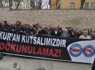 <strong>Memur-Sen  İsveç’te Kur’an-ı Kerim yakılmasını  protesto etti</strong>