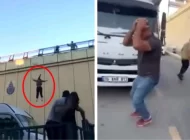 Sümeyye, kendini metrelerce yüksekten aşağı bıraktı!