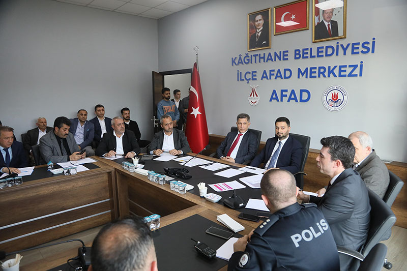 KÂĞITHANE’DE AFET KOORDİNASYON TOPLANTISI GERÇEKLEŞTİ