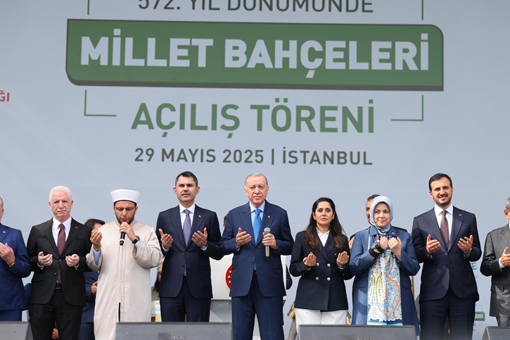 KÂĞITHANE MİLLET BAHÇESİ’NİN AÇILIŞINI CUMHURBAŞKANI  ERDOĞAN YAPTI