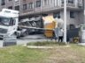Kağıthane’de Hafriyat Kamyonu Devrildi